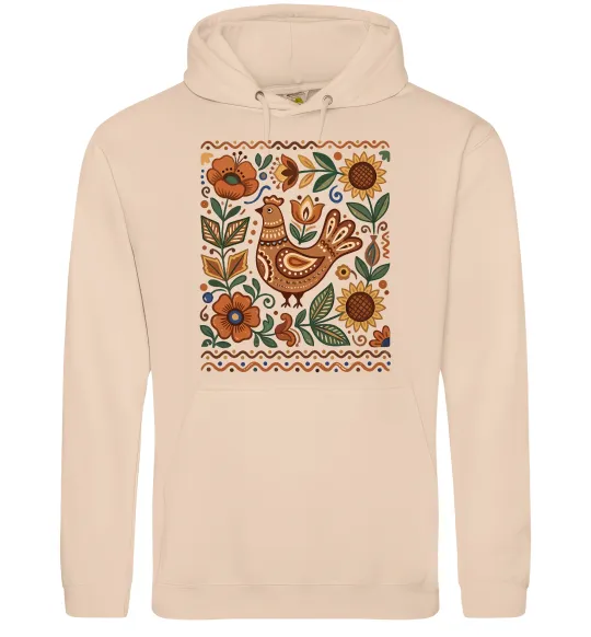 Мужская толстовка (худи) Опішнянська кераміка орнамент Песочный фото