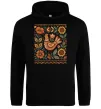 Жіноча толстовка (худі) Опішнянська кераміка орнамент Чорний фото