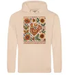 Жіноча толстовка (худі) Опішнянська кераміка орнамент Пісочний фото
