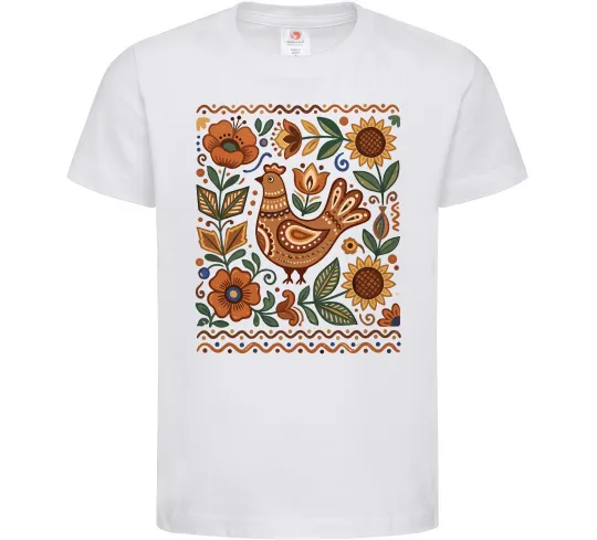 Детская футболка Опішнянська кераміка орнамент Белый фото