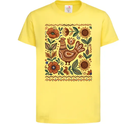 Детская футболка Опішнянська кераміка орнамент Лимонный фото
