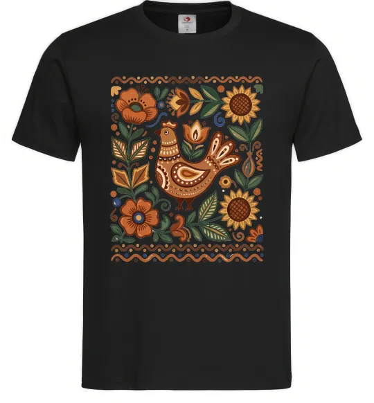 Мужская футболка Опішнянська кераміка орнамент Черный фото