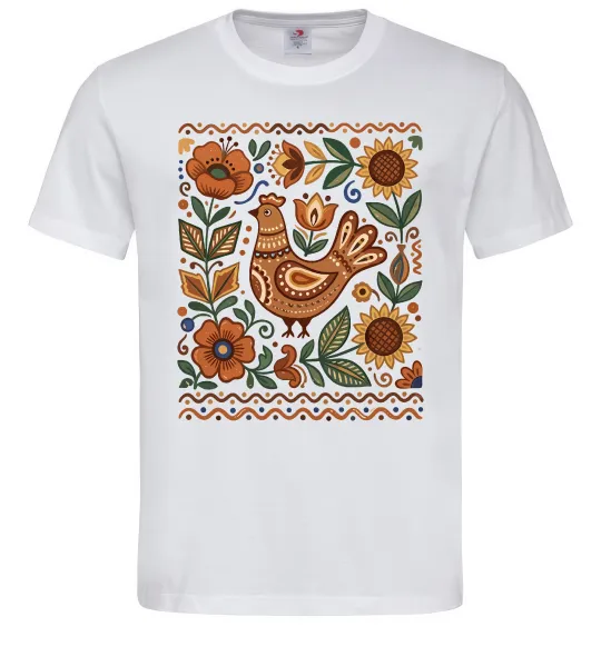 Мужская футболка Опішнянська кераміка орнамент Белый фото