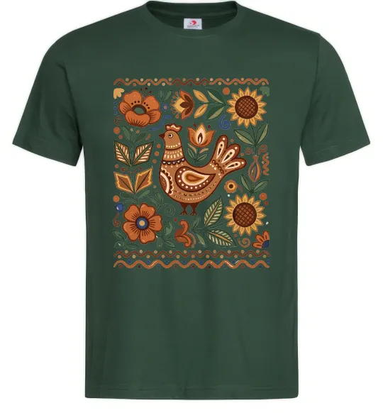 Мужская футболка Опішнянська кераміка орнамент Темно-зеленый фото