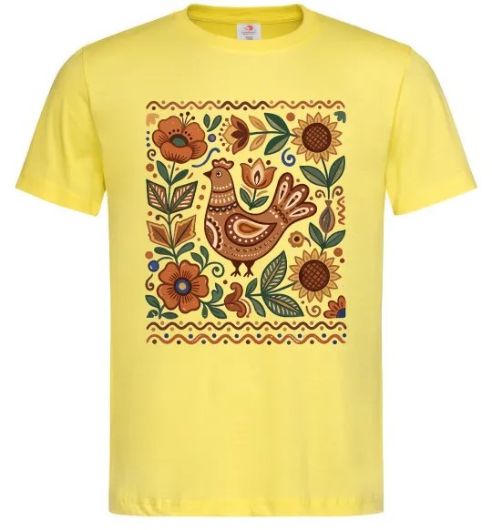 Мужская футболка Опішнянська кераміка орнамент Лимонный фото