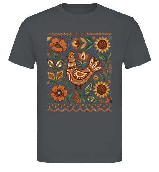 Мужская футболка Опішнянська кераміка орнамент Графит фото