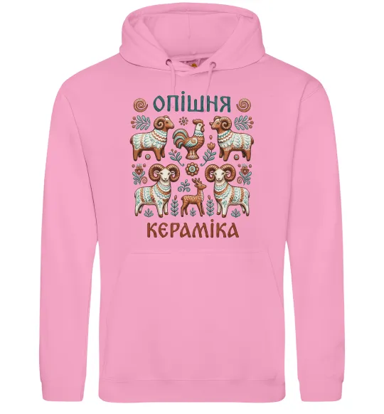 Мужская толстовка (худи) Опішня кераміка Розовый фото
