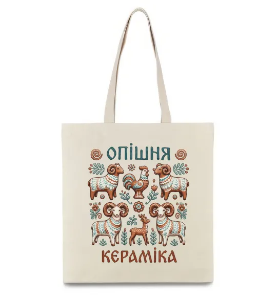 Эко-сумка Опішня кераміка Бежевый фото