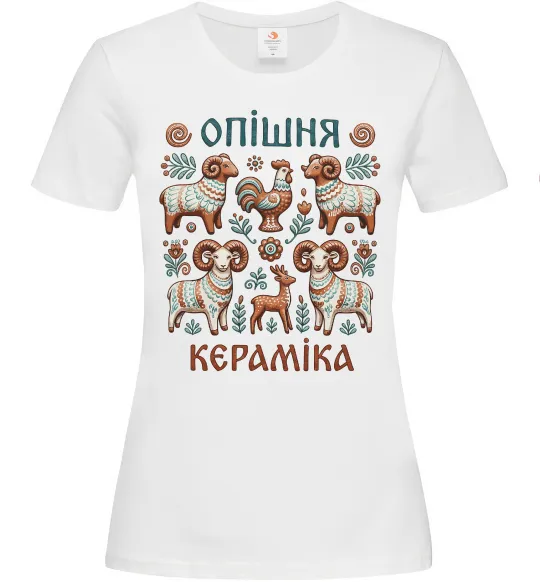 Женская футболка Опішня кераміка Белый фото