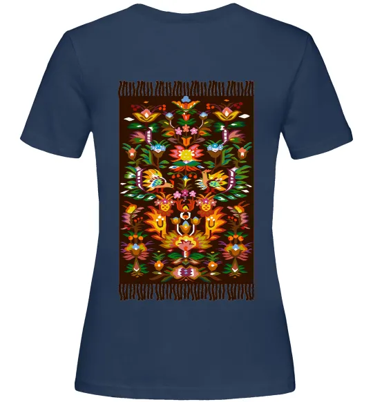 Женская футболка Решетилівський килим Темно-синий фото