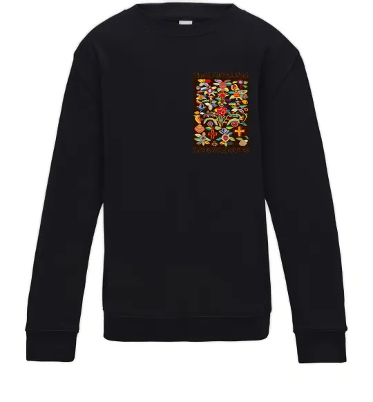 Детский Свитшот Решетилівські килими Черный фото