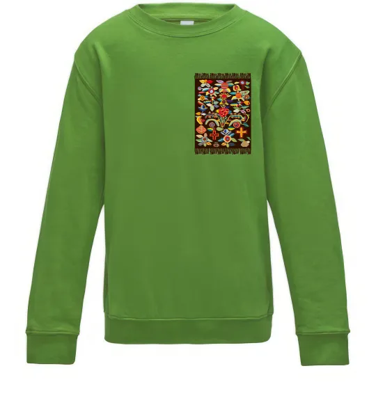 Детский Свитшот Решетилівські килими Лаймовый фото