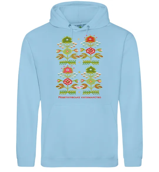 Женская толстовка (худи) Решетилівське килимарство Голубой фото