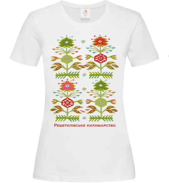 Женская футболка Решетилівське килимарство Белый фото