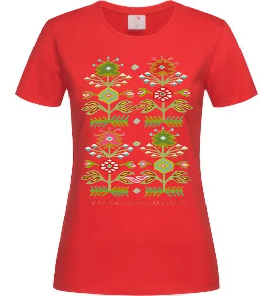 Женская футболка Решетилівське килимарство Красный фото