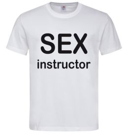Мужская футболка SEX INSTRUCTOR, колір - білий, розмір - L