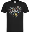 Мужская футболка Мама серце з компліментів Черный фото
