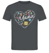 Мужская футболка Мама серце з компліментів Графит фото