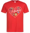 Мужская футболка Мама серце з компліментів Красный фото