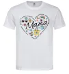 Мужская футболка Мама серце з компліментів Белый фото