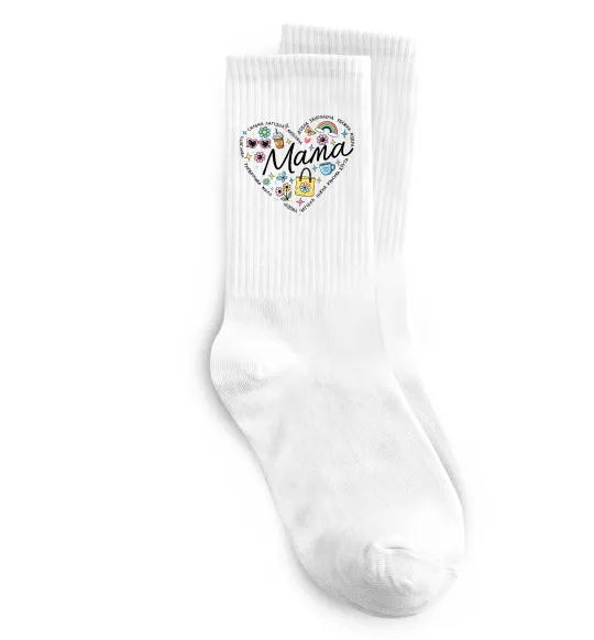 Носки Мама серце з компліментів Белый фото