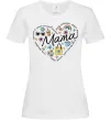 Женская футболка Мама серце з компліментів Белый фото