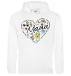 Женская толстовка (худи) Мама серце з компліментів Белый фото