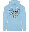 Женская толстовка (худи) Мама серце з компліментів Голубой фото