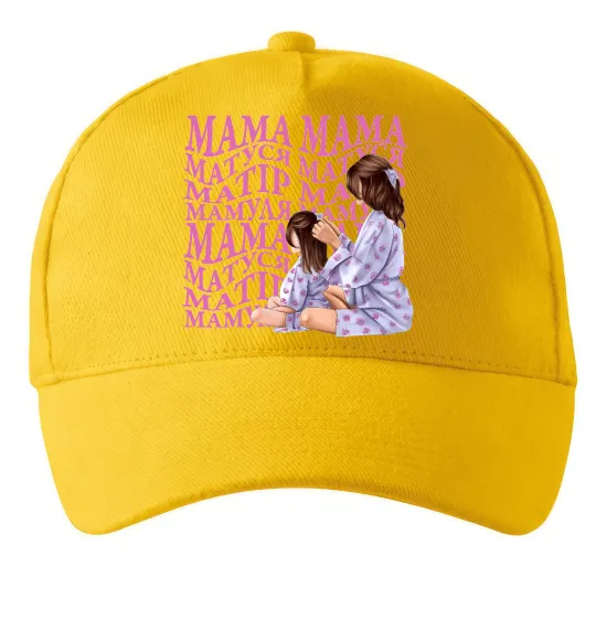 Кепка Мама Матуся Солнечно желтый фото