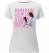 Женская премиум футболка Мама Матуся Белый фото