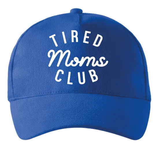 Кепка Tired moms club Яскраво-синій фото