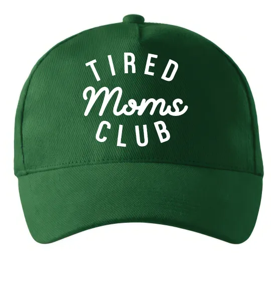 Кепка Tired moms club Темно-зелений фото