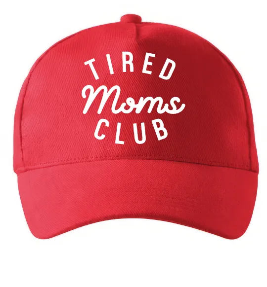 Кепка Tired moms club Червоний фото