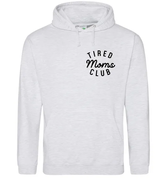 Жіноча толстовка (худі) Tired moms club Сірий меланж фото
