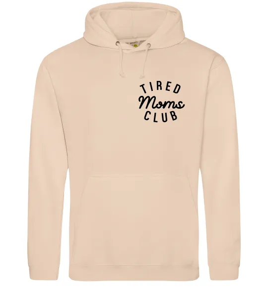 Жіноча толстовка (худі) Tired moms club Пісочний фото