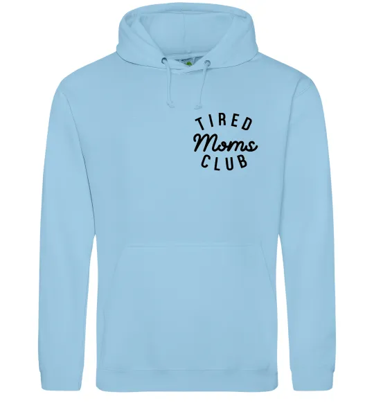Жіноча толстовка (худі) Tired moms club Блакитний фото