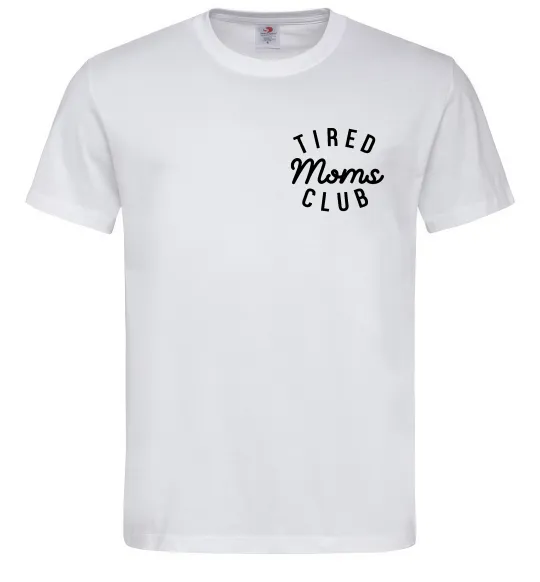 Чоловіча футболка Tired moms club Білий фото