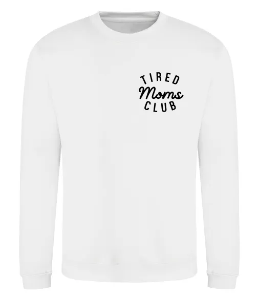 Світшот Tired moms club Білий фото