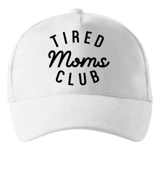 Кепка Tired moms club Білий фото
