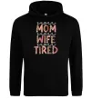 Жіноча толстовка (худі) Super mom super tired Чорний фото