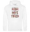 Жіноча толстовка (худі) Super mom super tired Білий фото
