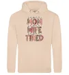 Жіноча толстовка (худі) Super mom super tired Пісочний фото