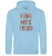 Жіноча толстовка (худі) Super mom super tired Блакитний фото