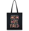 Еко-сумка Super mom super tired Чорний фото