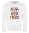 Світшот Super mom super tired Білий Світшот Super mom super tired Білий фото