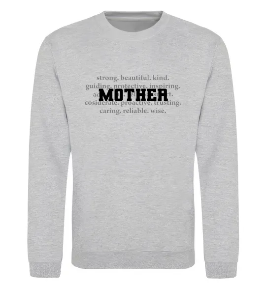 Свитшот Mother Серый меланж фото