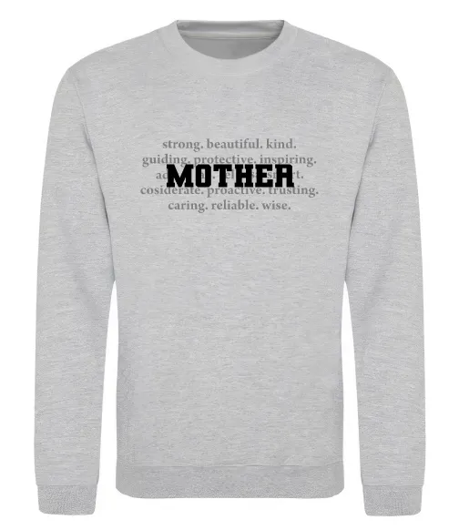 Свитшот Mother Серый меланж фото