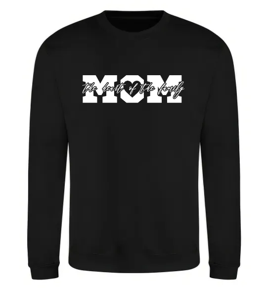 Світшот Mom heart of family Чорний фото