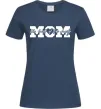 Женская футболка Mom heart of family Темно-синий Женская футболка Mom heart of family Темно-синий фото