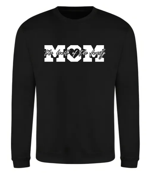 Свитшот Mom heart of family Черный фото